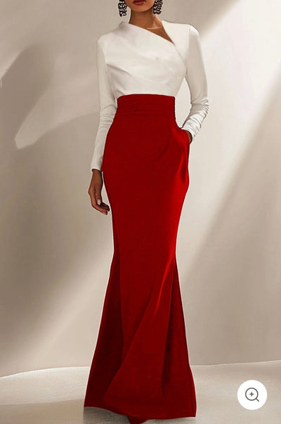 Ivona – Two-Tone Sculpted Elegance Gown