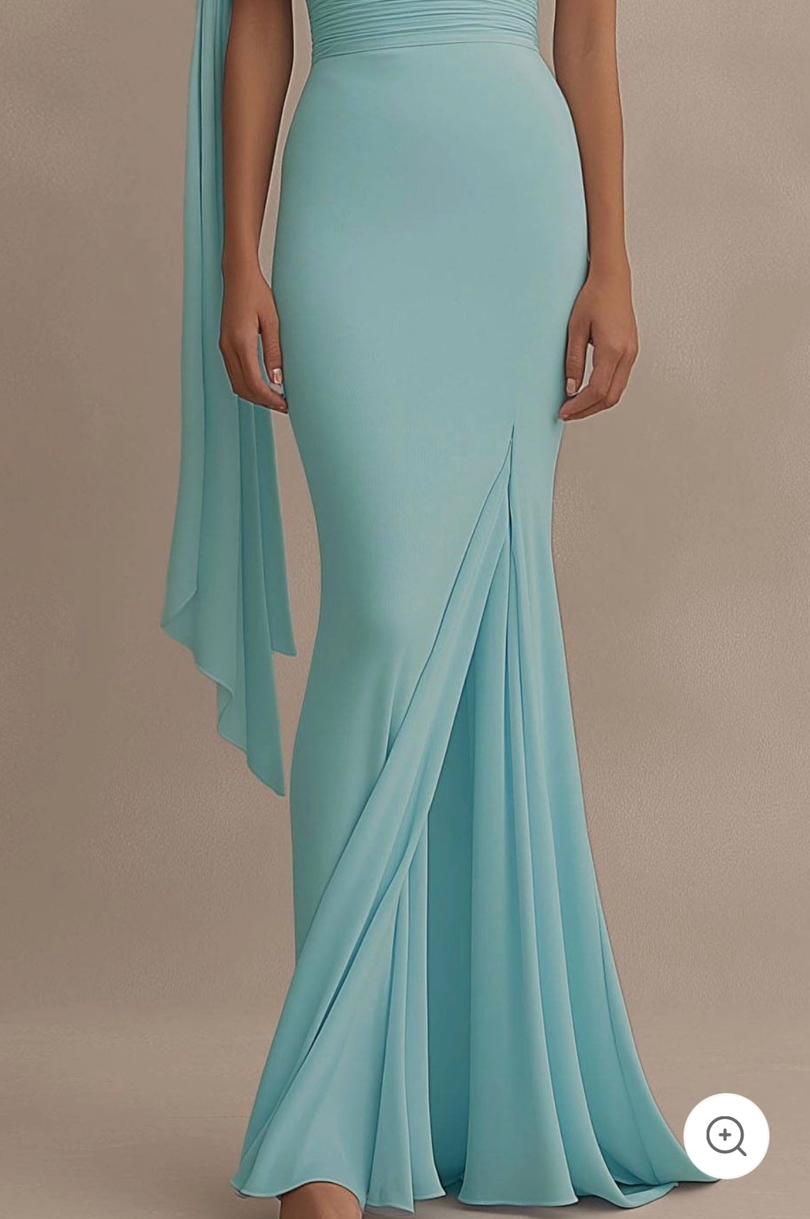 Carlotta – One-Shoulder Draped Evening Gown