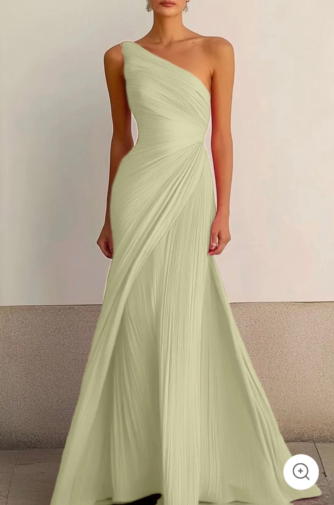 Helmi – Pleated One-Shoulder Evening Gown