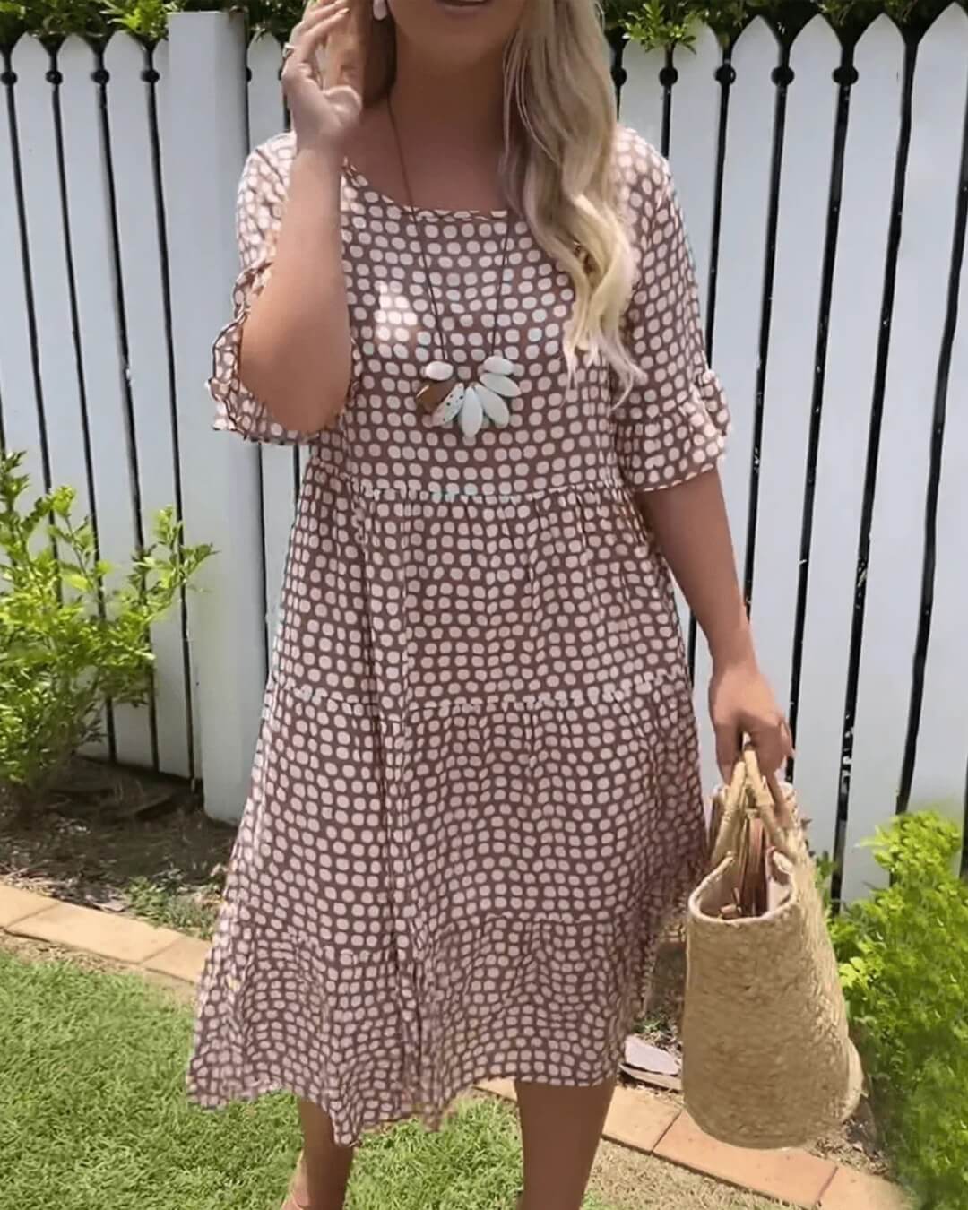 Payton | Polka Midi Dress