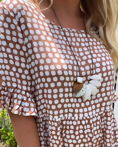 Payton | Polka Midi Dress
