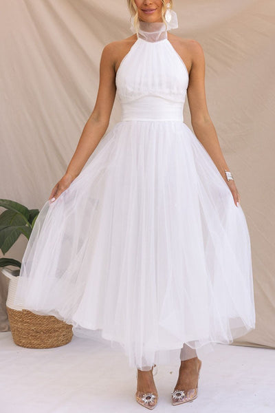 Kveta – Tulle Halter Cocktail Dress