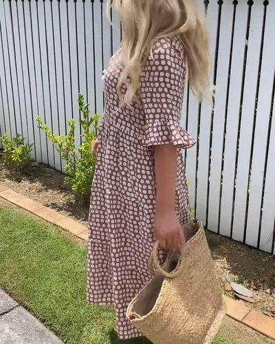 Payton | Polka Midi Dress