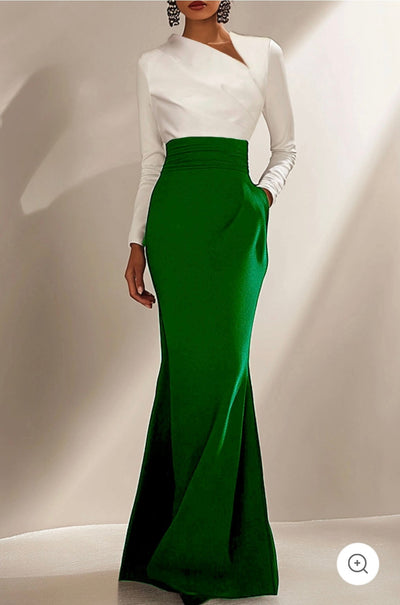 Ivona – Two-Tone Sculpted Elegance Gown