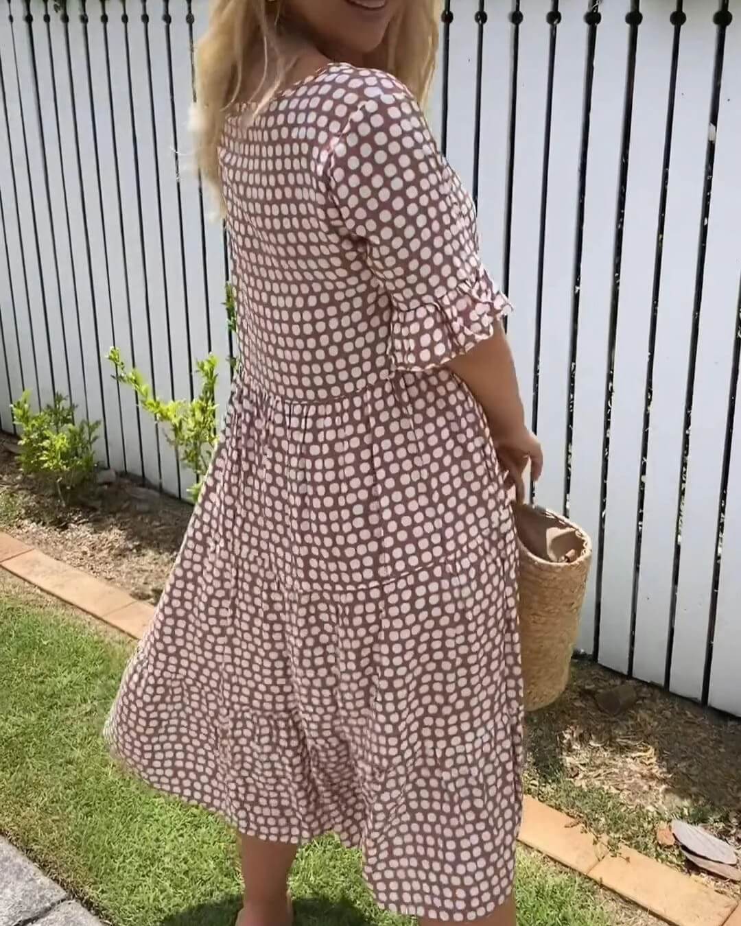 Payton | Polka Midi Dress