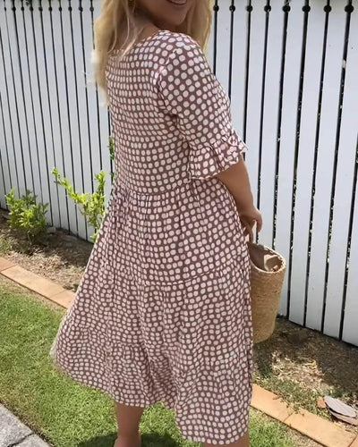 Payton | Polka Midi Dress