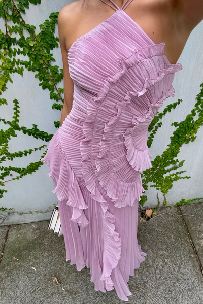 Brilliana – One-Shoulder Ruffled Evening Gown