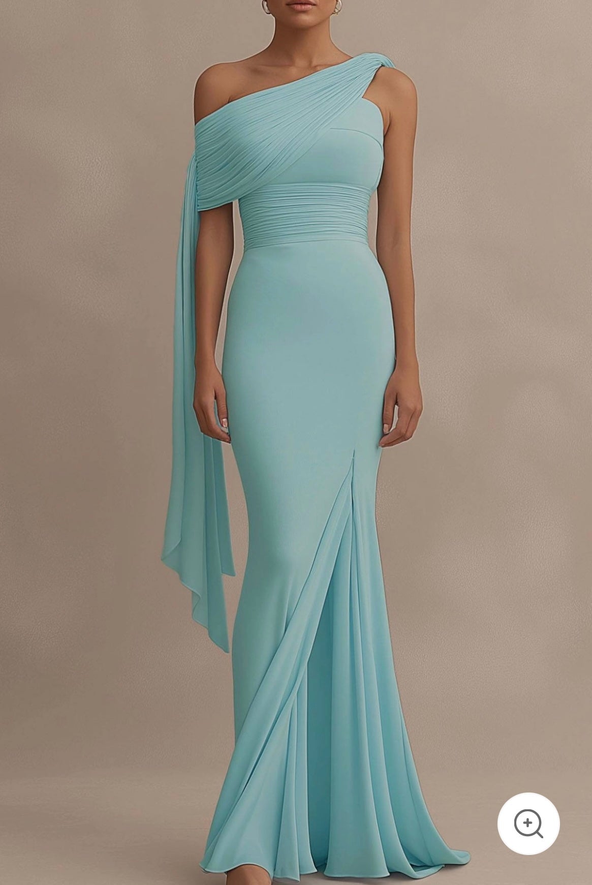 Carlotta – One-Shoulder Draped Evening Gown