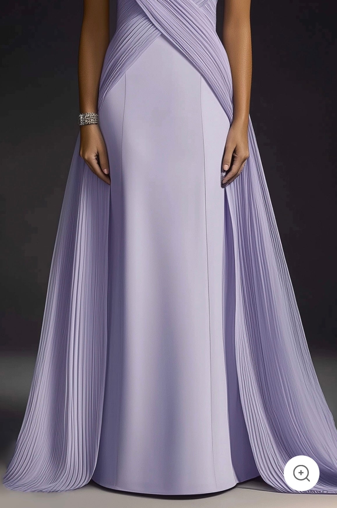 Helle – Draped High-Neck Evening Gown