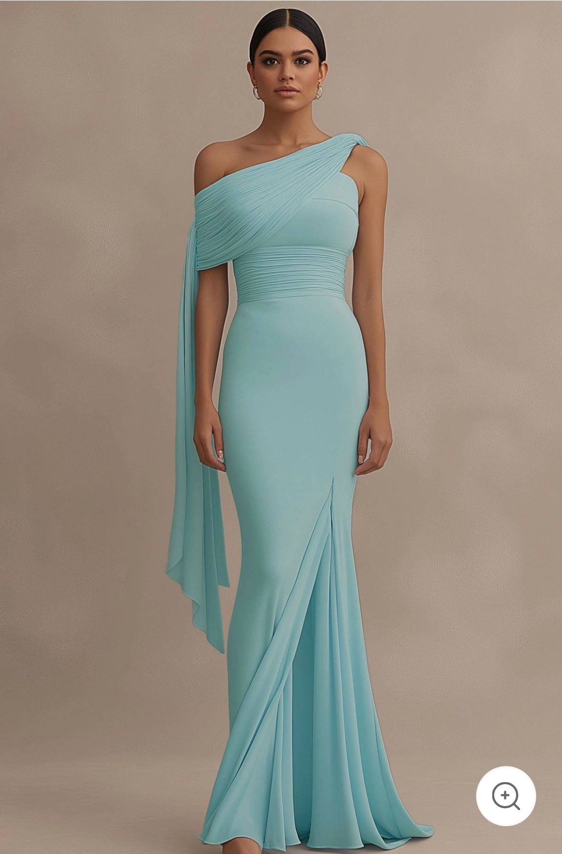 Carlotta – One-Shoulder Draped Evening Gown