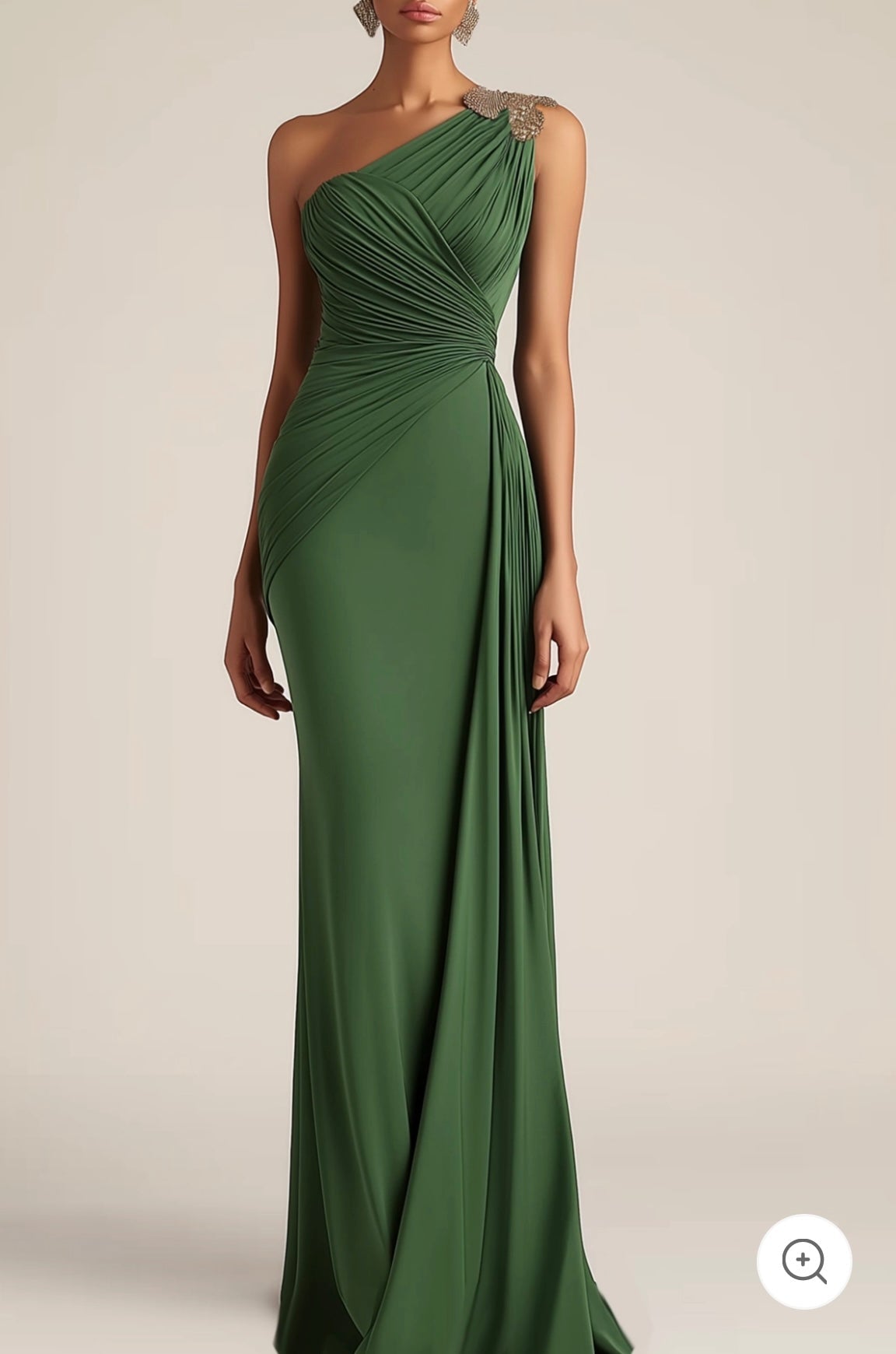 Hannele – One-Shoulder Ruched Evening Gown