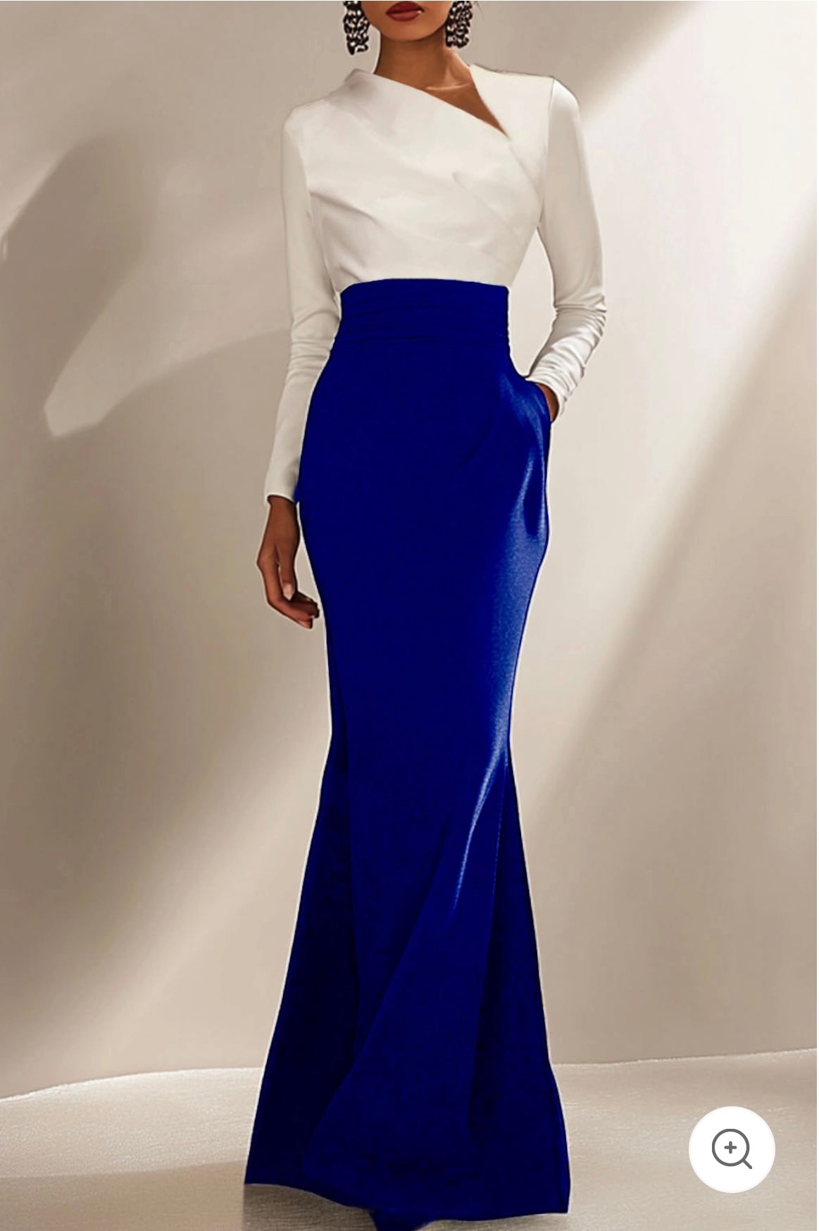 Ivona – Two-Tone Sculpted Elegance Gown