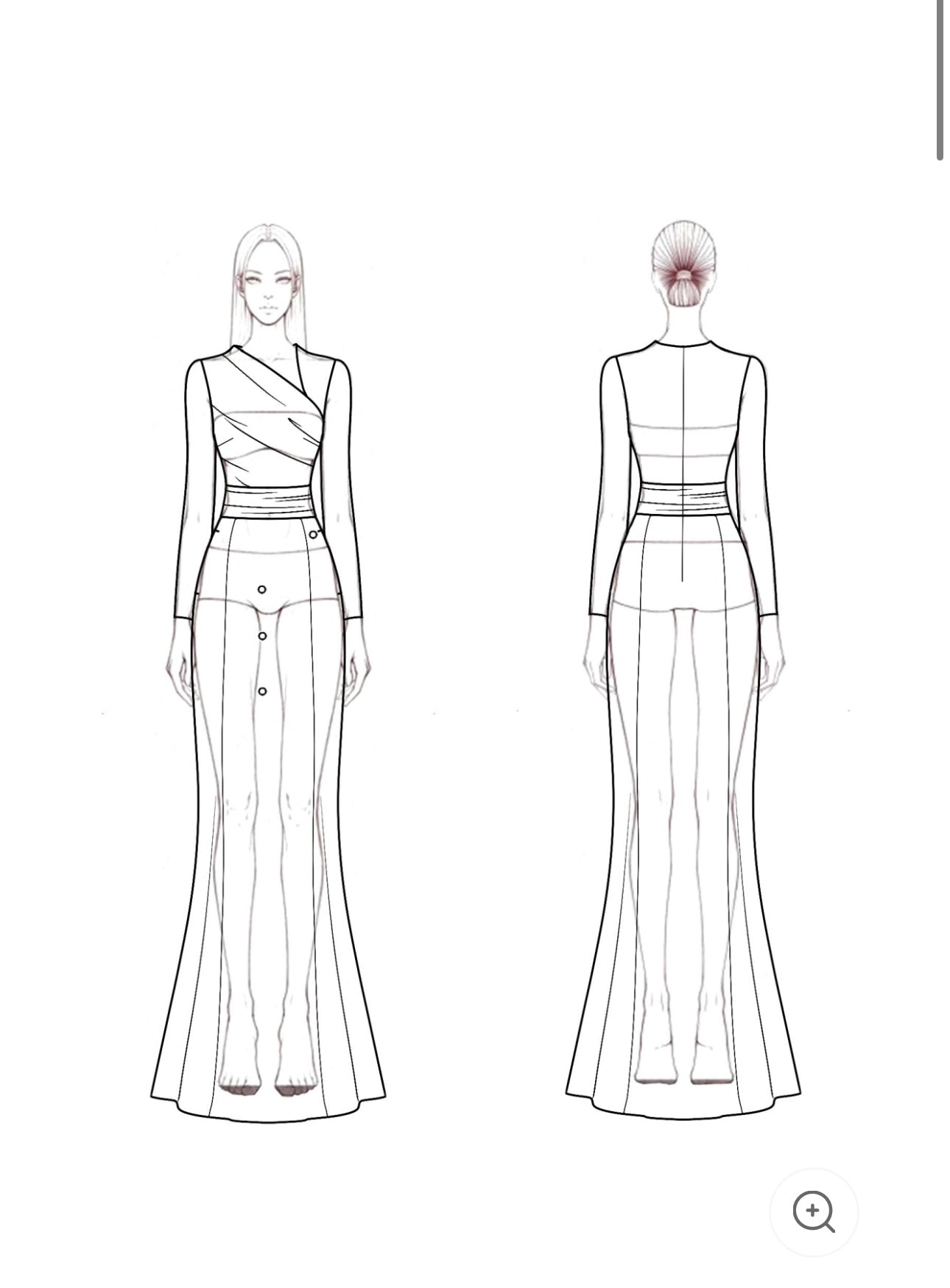 Ivona – Two-Tone Sculpted Elegance Gown