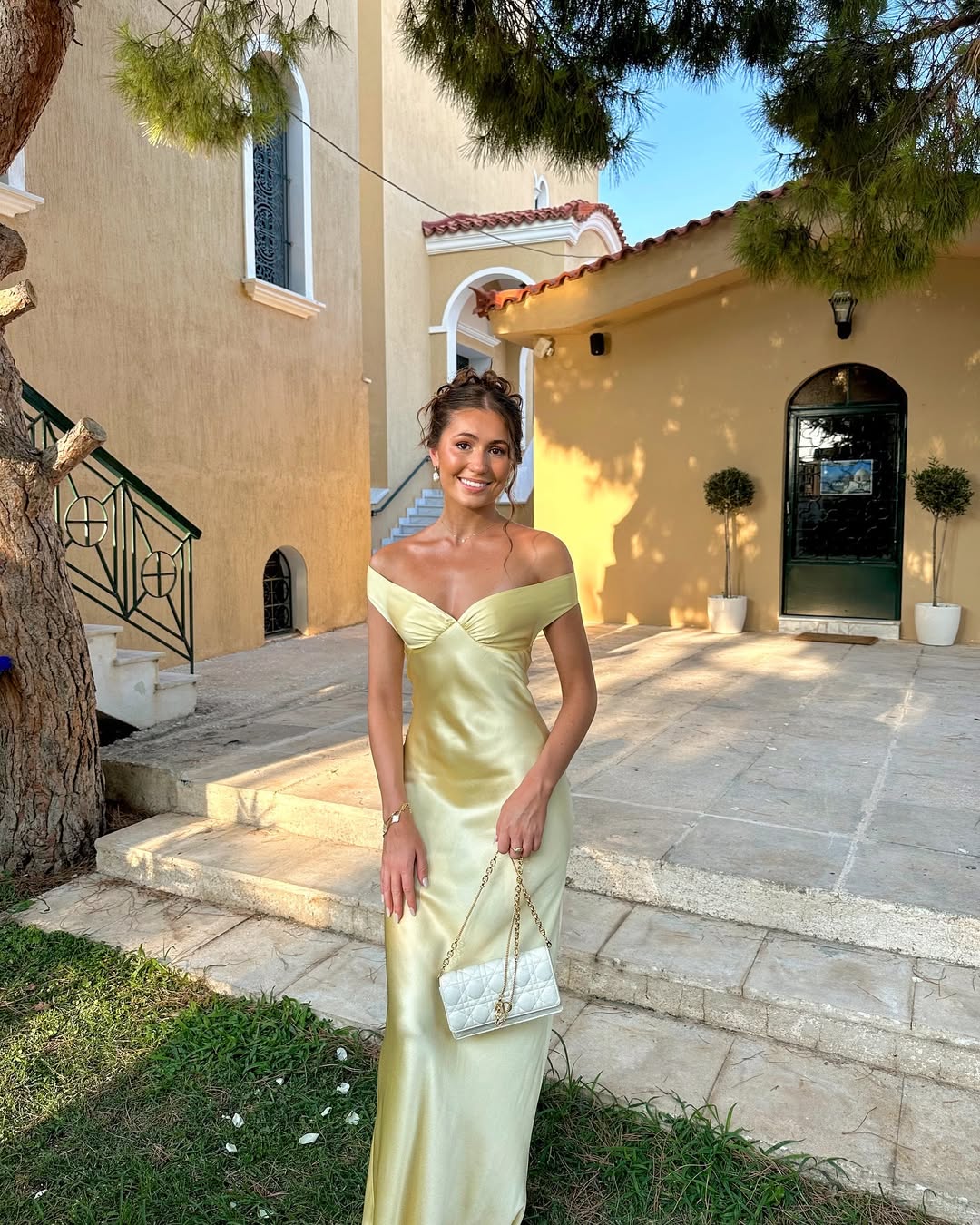 Lada – Satin Off-Shoulder Evening Gown