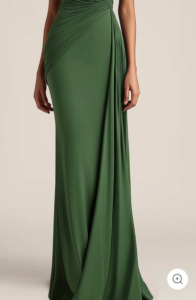 Hannele – One-Shoulder Ruched Evening Gown