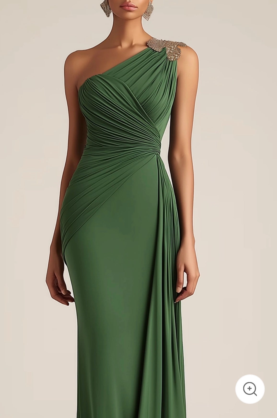 Hannele – One-Shoulder Ruched Evening Gown