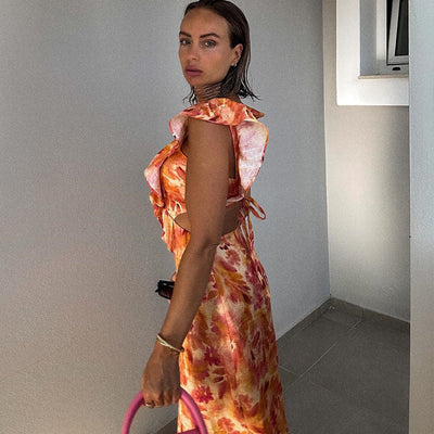 Judita – Sunset Bloom Maxi Dress