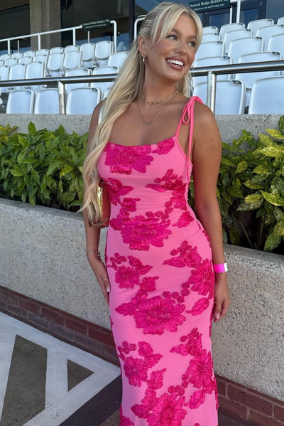 Jolana – Floral Elegance Fitted Maxi Dress
