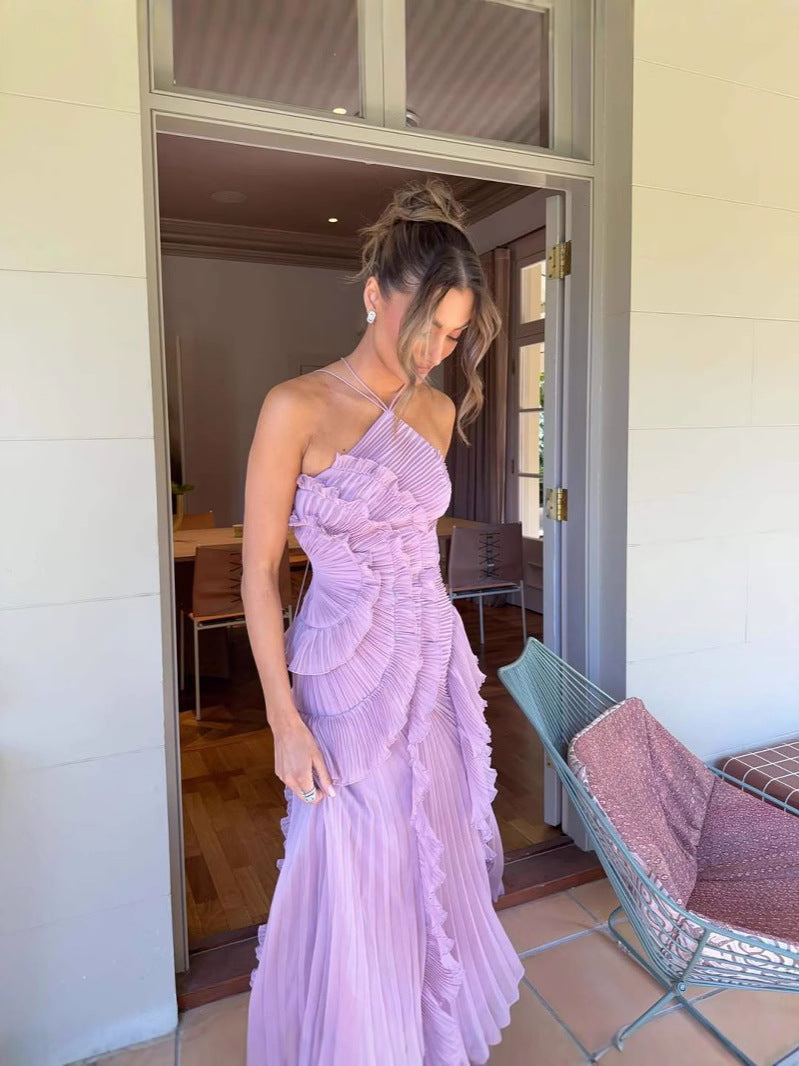 Brilliana – One-Shoulder Ruffled Evening Gown