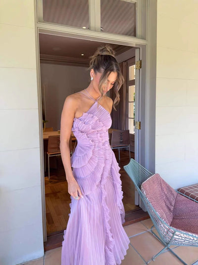 Brilliana – One-Shoulder Ruffled Evening Gown