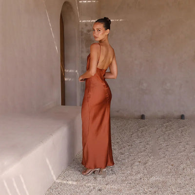 Carroll – Satin Cowl Neck Slip Gown