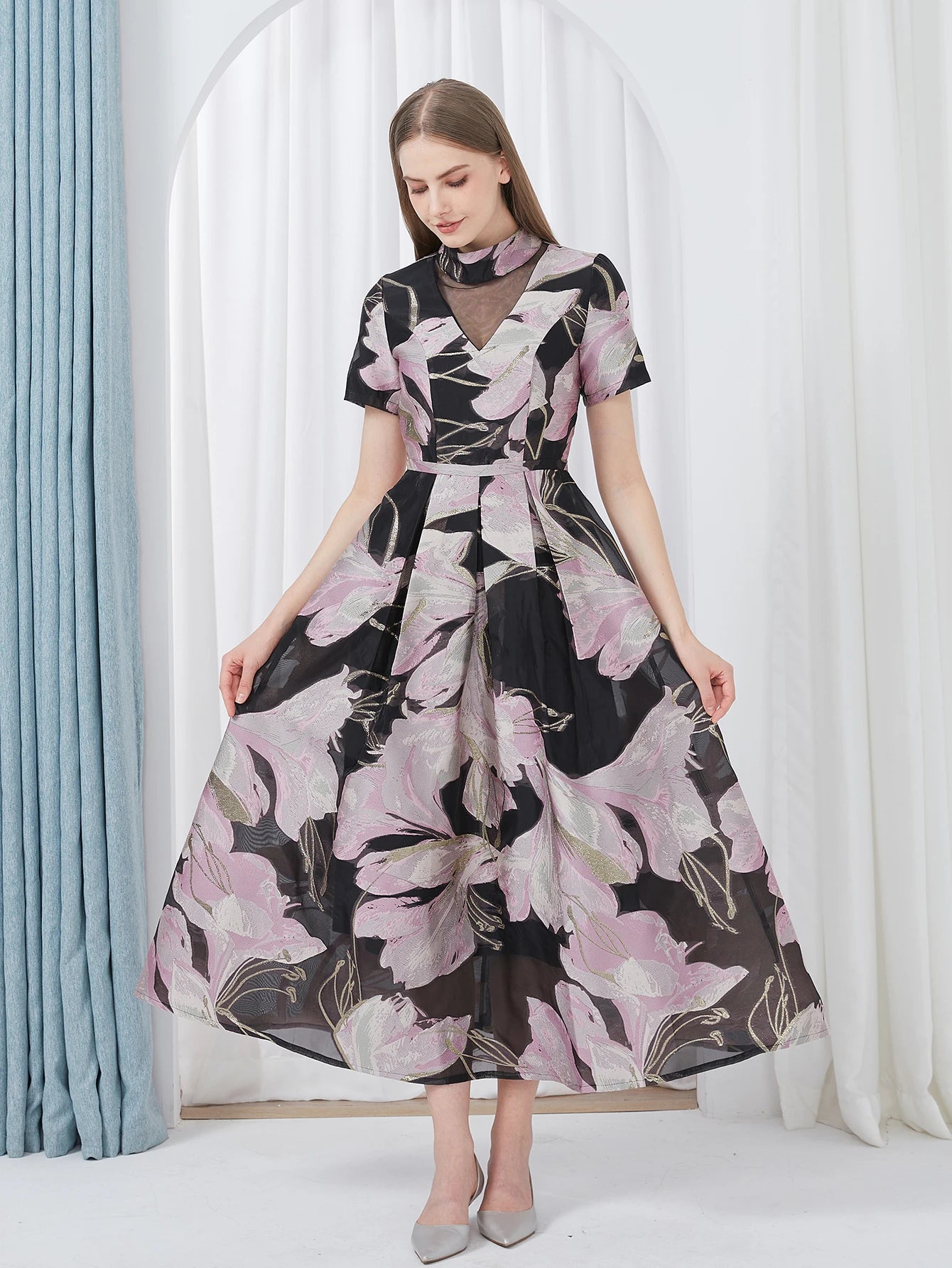 Liora | Midnight Blossom Dress