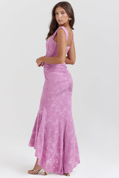 Brynlee – Ruched Velvet Asymmetrical Dress