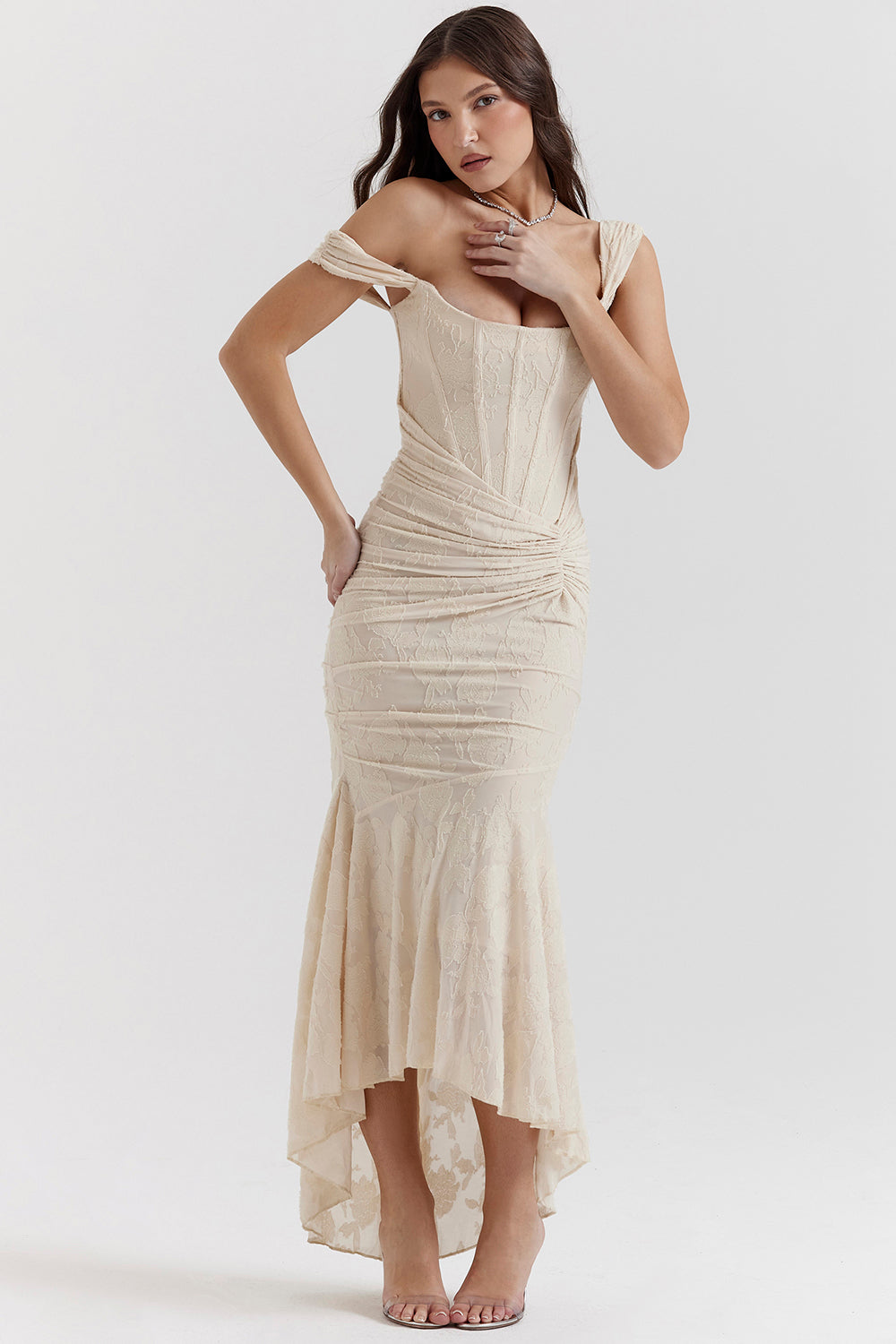 Brynlee – Ruched Velvet Asymmetrical Dress