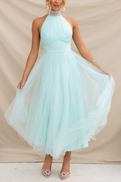 Kveta – Tulle Halter Cocktail Dress