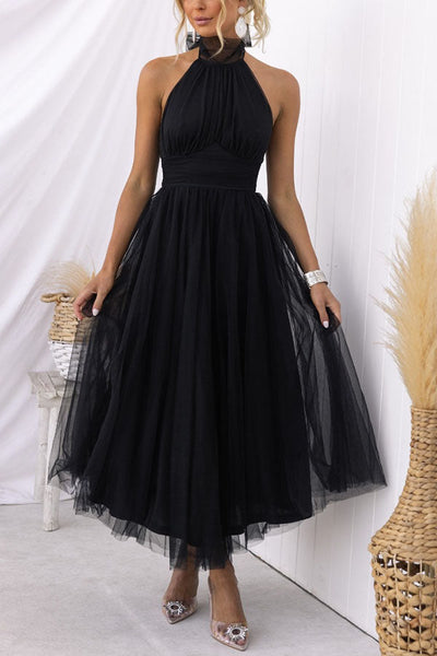 Kveta – Tulle Halter Cocktail Dress