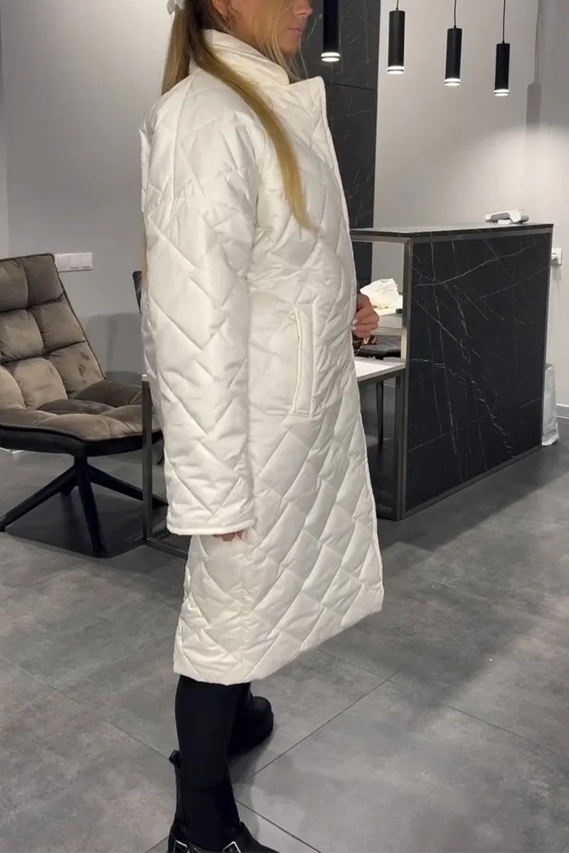 Karoline – Quilted Coat with Leopard Lining