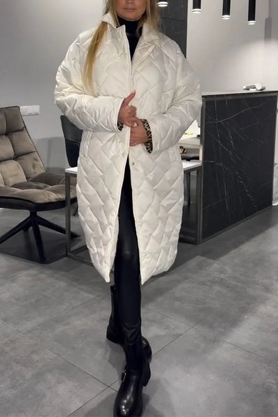 Karoline – Quilted Coat with Leopard Lining