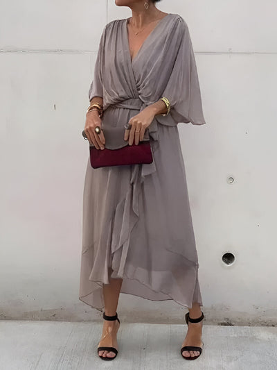 Clara™ | Tie-Waist Midi Dress