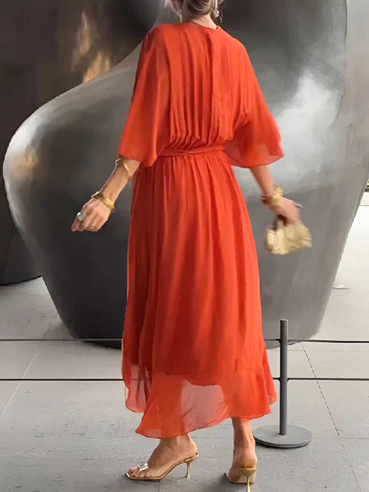 Clara™ | Tie-Waist Midi Dress
